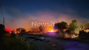 Συναγερμός στα Άνω Λιόσια: Απρόσμενη πυρκαγιά ανάμεσα σε ΒΙΟΠΑ και γήπεδο ΑΕΚ – Δραματικές εικόνες